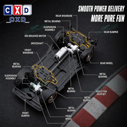CXD 2401 1/24 4WD RC Drift Truck RTR with Gyro, LED Lights & 2.4GHz Proportional Control