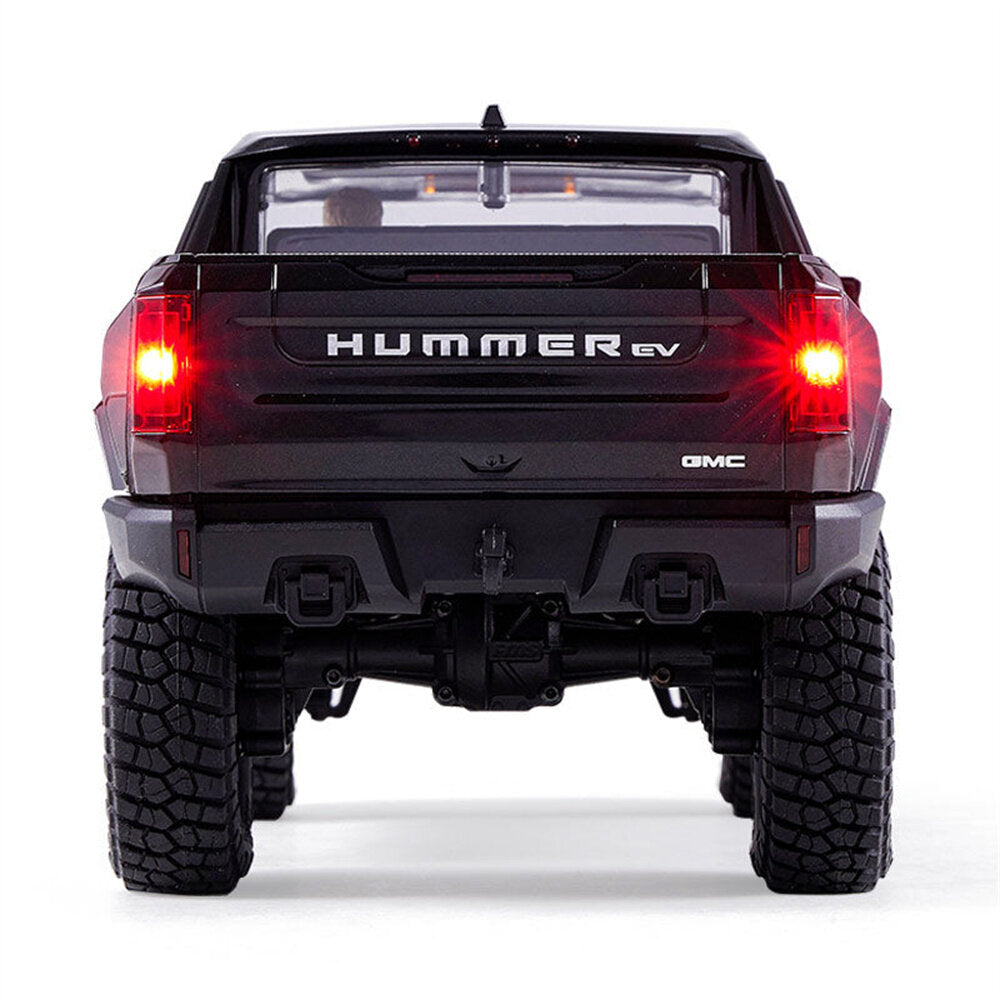 FMS FCX18 Hummer EV RTR 1/18 4WD RC Pickup Truck | Off-Road Rock Crawler |Metal Gear Servo, 2-Speed Transmission