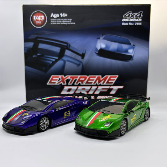 Haiboxing HBX 2198 1/43 Scale RC Drift Car – 4WD Mini Remote Control Car with Coreless Motor, Gyro Assist & LED Lights