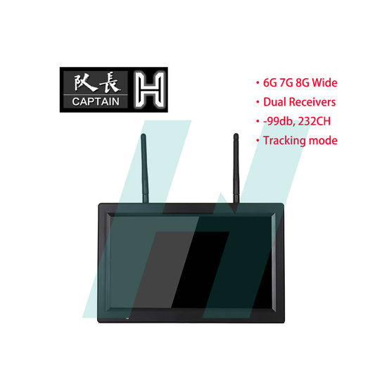 Hawkeye Captain H 10.2" FPV Monitor DVR HDMI Input 5.8GHz/6-7-8GHz 232CH Dual Receiver High Brightness 1000 Lux