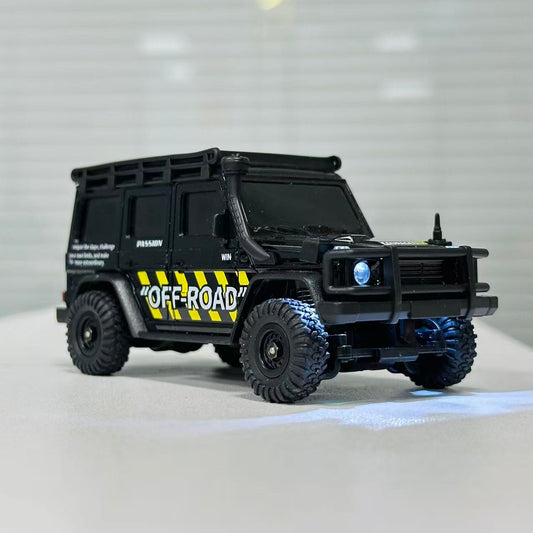 HB Toys 1:43 4WD Mini RC Rock Crawler – App & 2.4GHz Remote Control, LED Lights, USB Rechargeable Micro Off-Road Truck