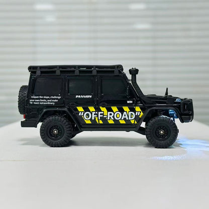 HB Toys 1:43 4WD Mini RC Rock Crawler – App & 2.4GHz Remote Control, LED Lights, USB Rechargeable Micro Off-Road Truck