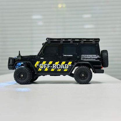 HB Toys 1:43 4WD Mini RC Rock Crawler – App & 2.4GHz Remote Control, LED Lights, USB Rechargeable Micro Off-Road Truck