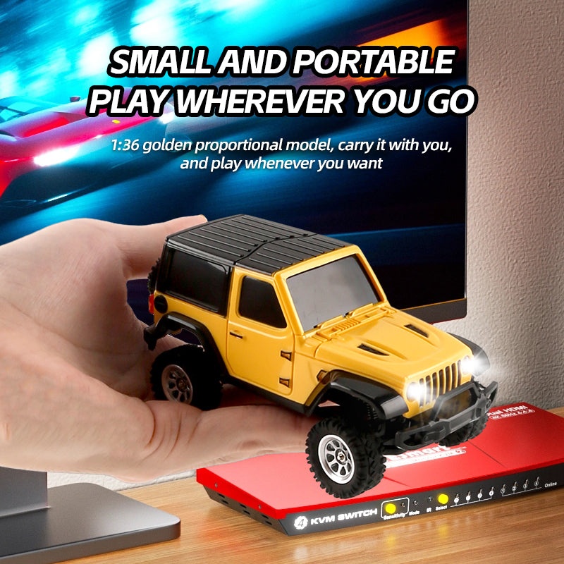Jiabaile 3601 / 3602 1/36 Scale Mini 4WD RC Crawler – Micro Off-Road Rock Climber with Metal Wheels, Proportional Control, 3-Speed Throttle