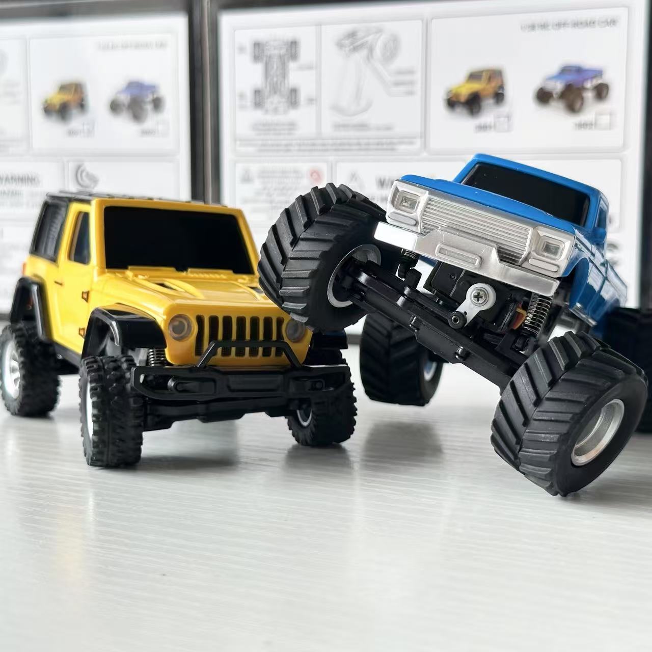 Jiabaile 3601 / 3602 1/36 Scale Mini 4WD RC Crawler – Micro Off-Road Rock Climber with Metal Wheels, Proportional Control, 3-Speed Throttle