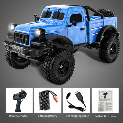 JJRC C8813 4WD 2.4G Rock Crawler Off-Road RC Truck with LED Lights – High Torque Motor, 12km/h Speed, 500mAh Li-ion Battery