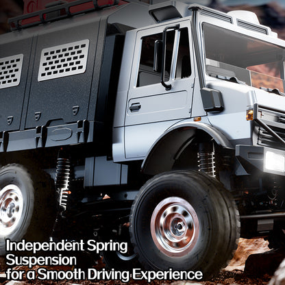 JJRC C8823C 1/18 Unimog 6x6 RC Rock Crawler Truck – 2.4GHz All-Terrain Off-Road Climbing Vehicle w/ 2-Speed Transmission & Waterproof ESC