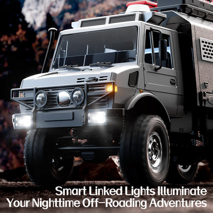 JJRC C8823C 1/18 Unimog 6x6 RC Rock Crawler Truck – 2.4GHz All-Terrain Off-Road Climbing Vehicle w/ 2-Speed Transmission & Waterproof ESC