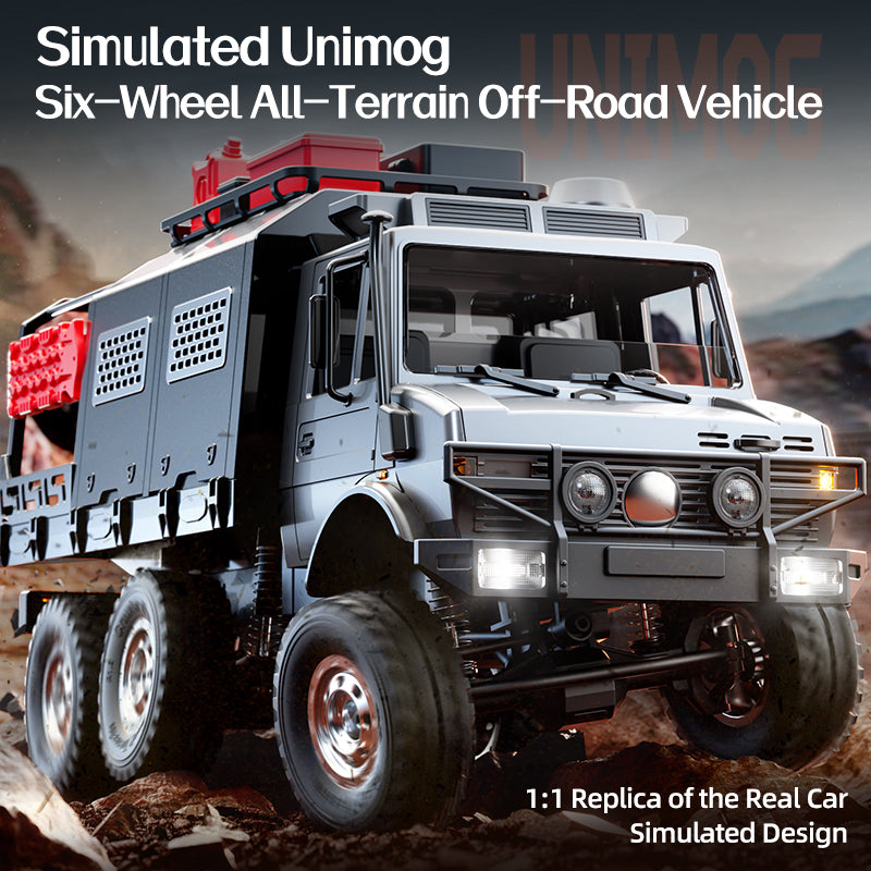 JJRC C8823C 1/18 Unimog 6x6 RC Rock Crawler Truck – 2.4GHz All-Terrain Off-Road Climbing Vehicle w/ 2-Speed Transmission & Waterproof ESC