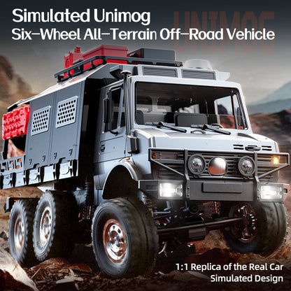 JJRC C8823C 1/18 Unimog 6x6 RC Rock Crawler Truck – 2.4GHz All-Terrain Off-Road Climbing Vehicle w/ 2-Speed Transmission & Waterproof ESC