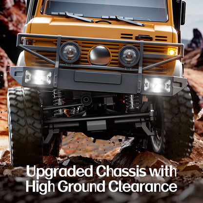 JJRC C8823C 1/18 Unimog 6x6 RC Rock Crawler Truck – 2.4GHz All-Terrain Off-Road Climbing Vehicle w/ 2-Speed Transmission & Waterproof ESC