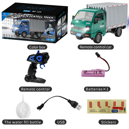 KFPLAN KF20 2.4G RWD 1:16 Scale RC Truck with Open Bed and Container Versions – Realistic Sound and LED Lights