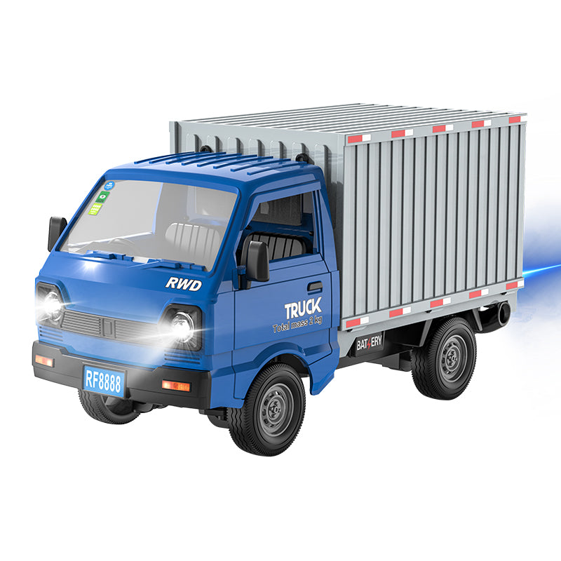 KFPLAN KF20 2.4G RWD 1:16 Scale RC Truck with Open Bed and Container Versions – Realistic Sound and LED Lights