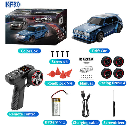 KFPLAN KF30 1:43 RC Drift Car – 4WD Full Proportional with Gyro, LED Lights, Replaceable Battery