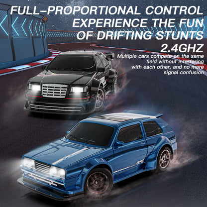 KFPLAN KF30 1:43 RC Drift Car – 4WD Full Proportional with Gyro, LED Lights, Replaceable Battery