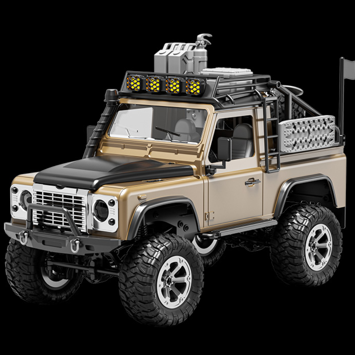 KFPlan KF90 1/12 Scale 4WD RC Rock Crawler Truck – Full Proportional Control Off-Road Climbing Car with LED Lights & 7.4V Battery