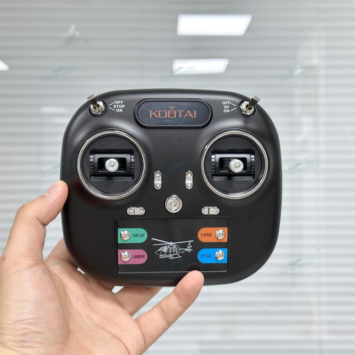 KOOTAI F05 Blackhawk 2.4GHz 6CH RC Helicopter – 6-Axis Gyro, Optical Flow, Brushless Motor, RTF