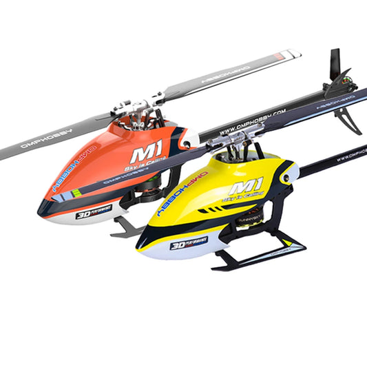 OMPHOBBY M1 V1 6CH 3D RC Helicopter BNF – Dual Brushless, S-FHSS Ready