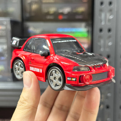 Officially Licensed 1:43 Mini Q 4WD RC Drift Car – Toyota Supra GT4 / Mitsubishi Evo 4 with LED Lights