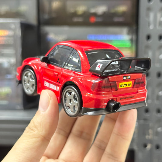 Officially Licensed 1:43 Mini Q 4WD RC Drift Car – Toyota Supra GT4 / Mitsubishi Evo 4 with LED Lights