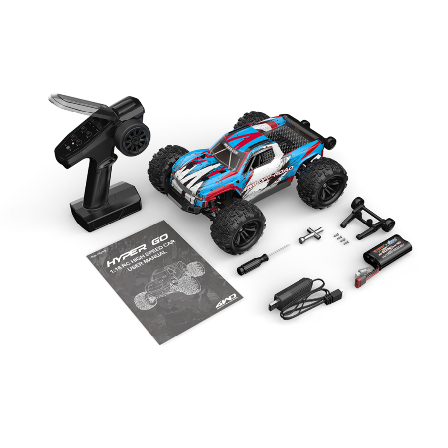 MJX Hyper Go 16218 1/16 Brushless 4WD RC Monster Truck RTR – 45KM/H Off-Road RC Truck