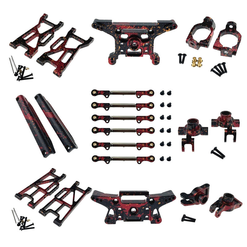 MJX Hyper Go 10210 10208 V2 1/10 Aluminum Metal Upgrade Kit – Full Suspension & Steering Parts Set