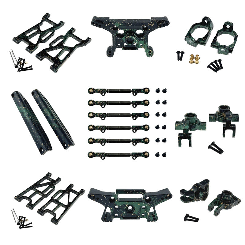 MJX Hyper Go 10210 10208 V2 1/10 Aluminum Metal Upgrade Kit – Full Suspension & Steering Parts Set