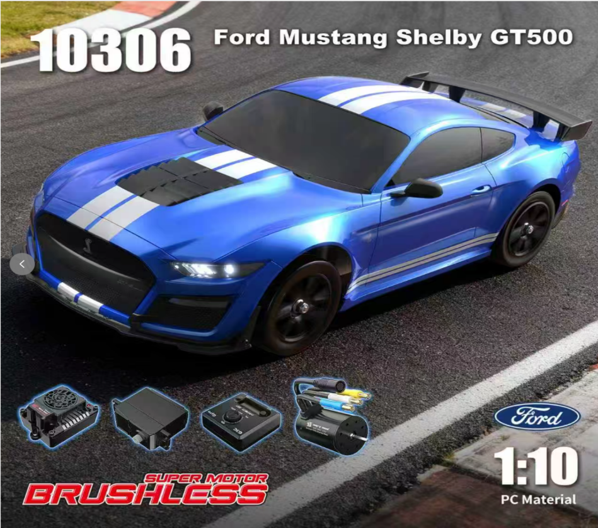 MJX Hyper Go 10306 1/10 Ford Shelby GT500 Mustang RC Car – Officially Licensed