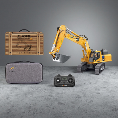 YI GONG 970 520 RC Excavator 1/50 Scale – 2.4GHz Alloy Track Model with Functional Boom, LED Lights & Sound