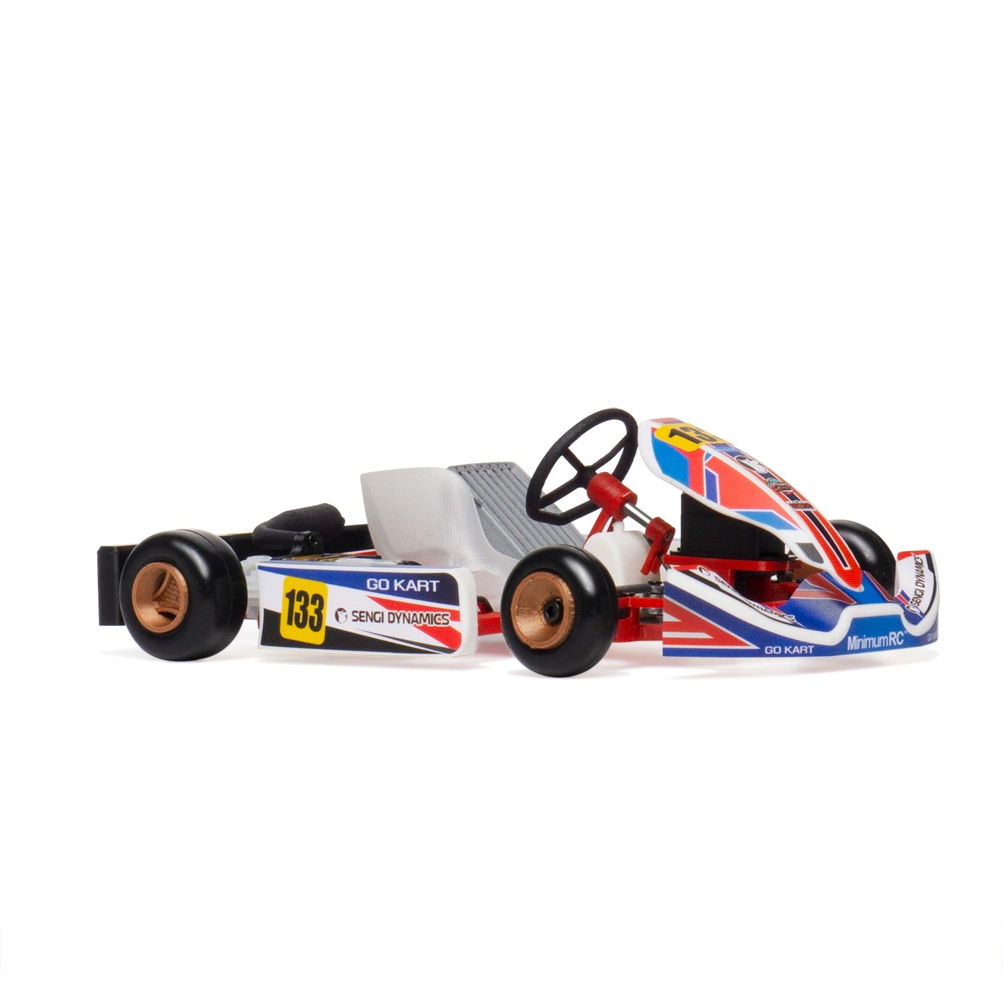 MinimumRC Sengi Kart-80 Micro Scale RC Kart RTR with HOTRC Radio and Receiver