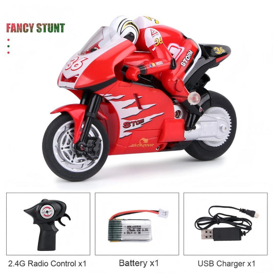 ShengQiWei 8012 Mini RC Motorcycle – 2.4GHz 1/20 Scale 3CH Stunt Bike with Gyro Balance & Jumping Power