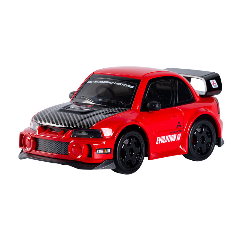 WHOOSH 1:43 Mini 4WD RC Drift Car – Toyota Supra GT4 / Mitsubishi