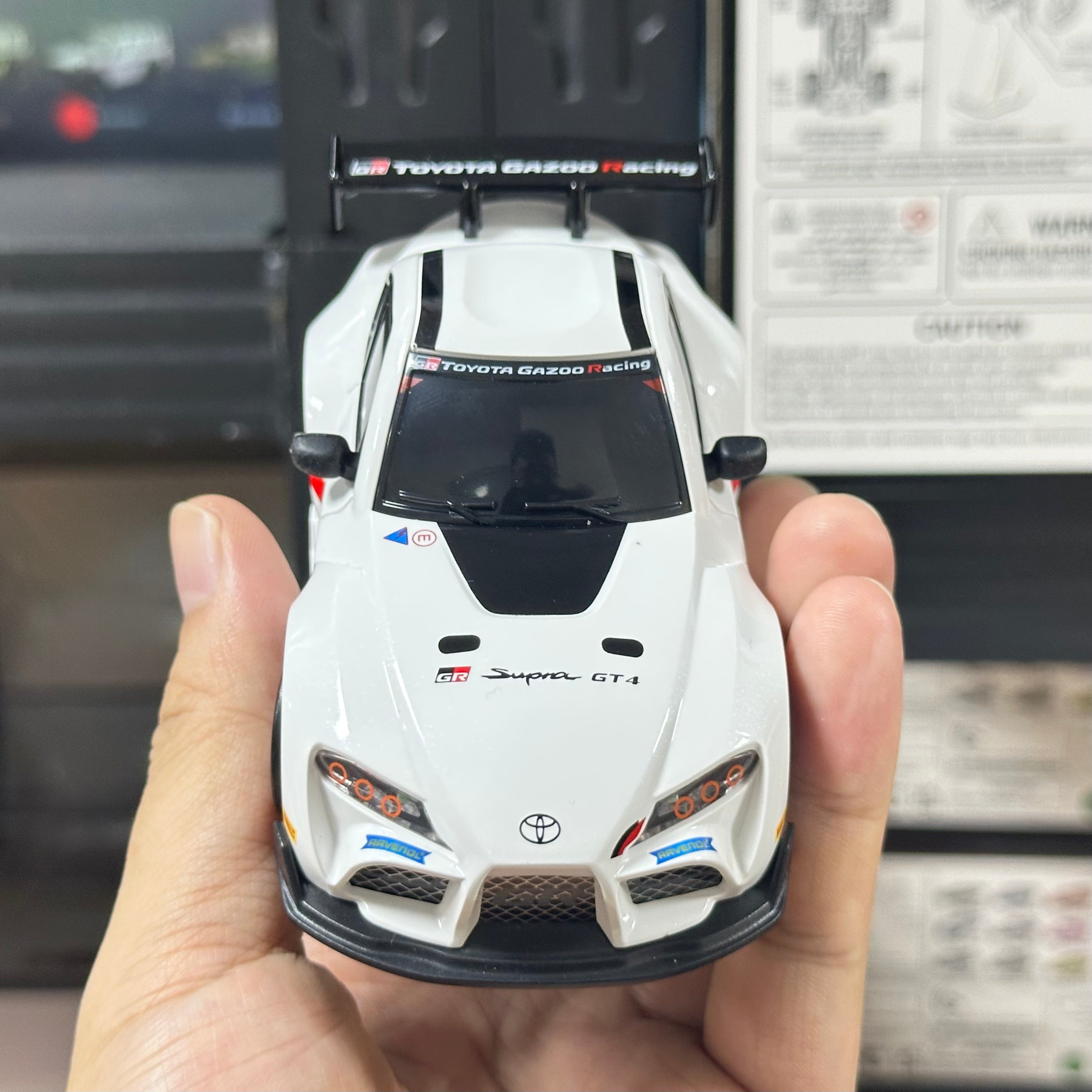 WHOOSH 1:43 Mini 4WD RC Drift Car – Toyota Supra GT4 / Mitsubishi