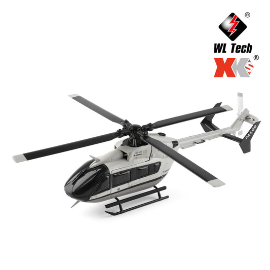 WLTOYS XK K160 EC-145 Scale 4CH Brushless RC Helicopter – Altitude Hold, 6G Gyro, Beginner Friendly