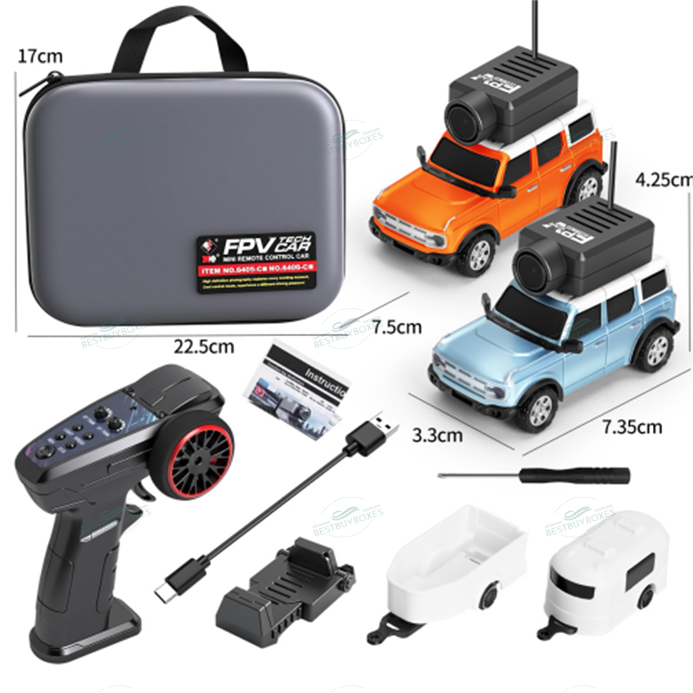 WLtoys XK 6405-C 6406-C | 1/64 Scale FPV Mini RC Car, Camera, APP + Remote Control