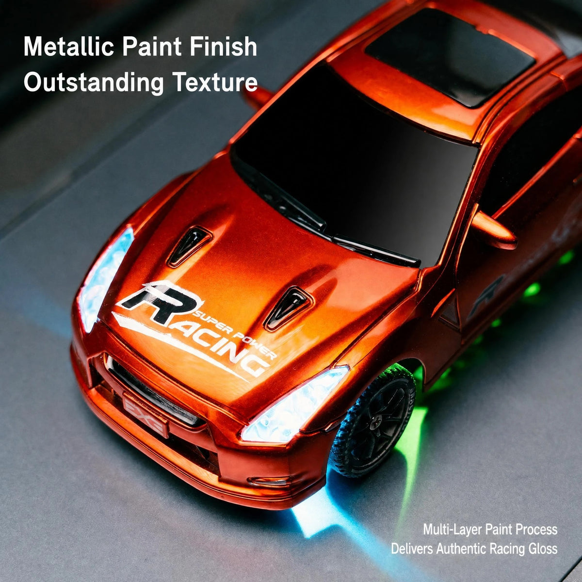 XZH PB079A/PB079B 1/43 4WD Mini RC Drift Car RTR with Gyro, LED Lights & Racing Tires