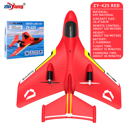 ZHIYANG ZY-425 3-in-1 RC Airplane – Sea, Land & Air | 2.4GHz 260mm EPP RTF with LED Lights