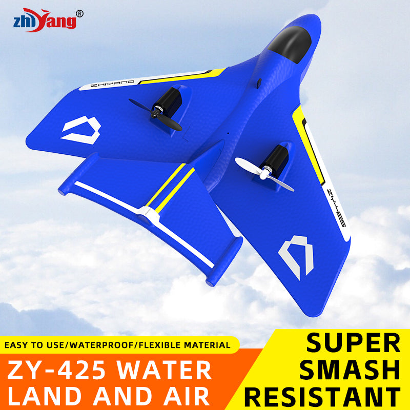 ZHIYANG ZY-425 3-in-1 RC Airplane – Sea, Land & Air | 2.4GHz 260mm EPP RTF with LED Lights